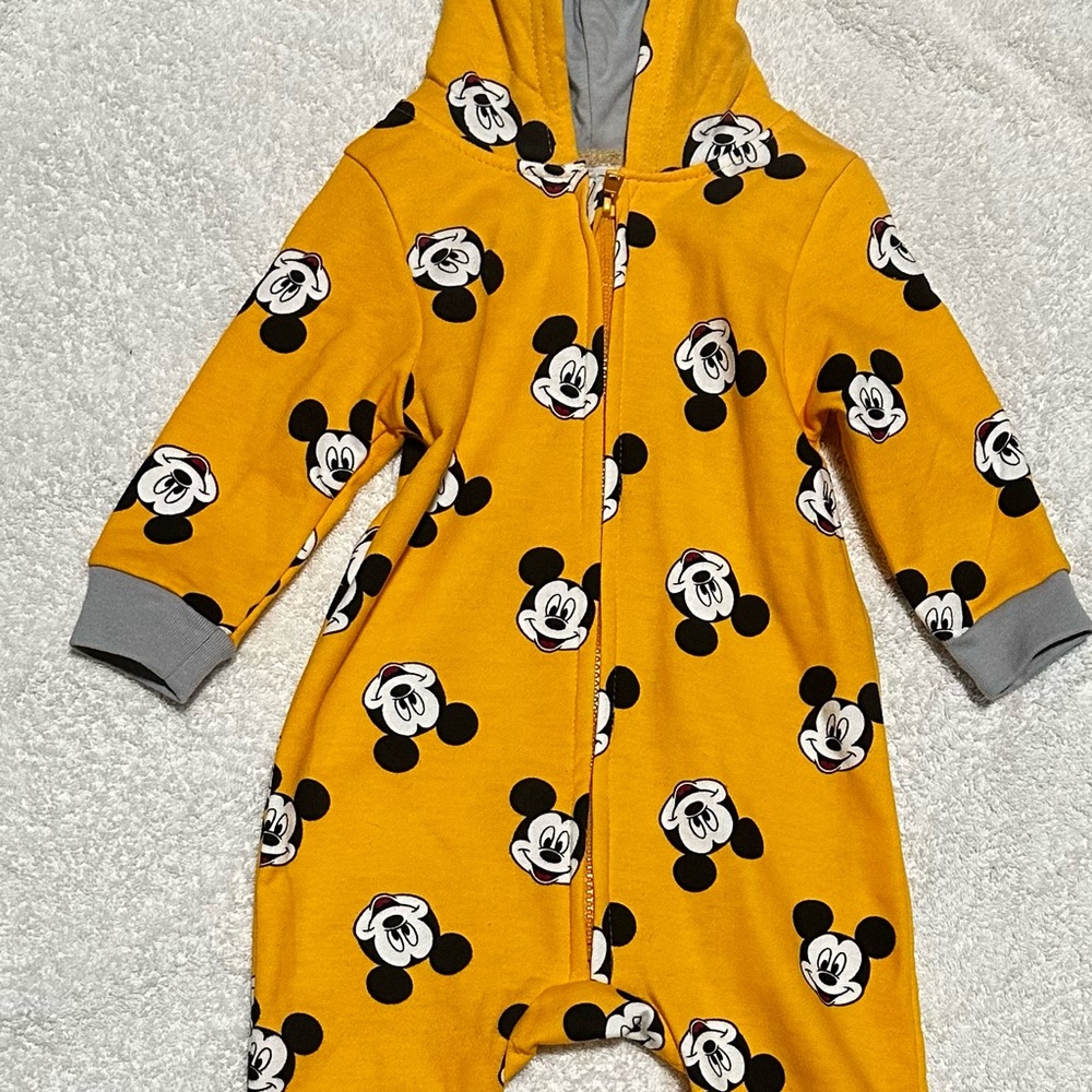 Disney Yellow and Black Mickey Mouse Kids One Piece